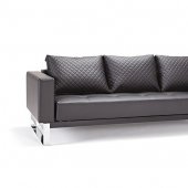 Cassius Black Leatherette Convertible Sofa Bed