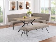 Edgecreen Dining Nook 3Pc Set 108481 by Coaster w/Taupe Benches