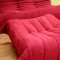 Red Fabric Modern Stylish Modular Sectional Sofa Set