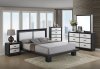 Cali Bedroom in Black & White by Global w/Optional Casegoods