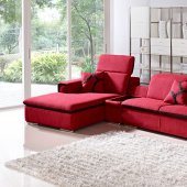 1201 Harding Sectional Sofa in Red Fabric by VIG