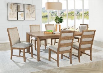 Bruner Dining Set 5Pc 109101 in Natural Brown by Coaster [CRDS-109101 Bruner]