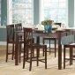 Warm Cherry Finish Modern Counter Height Dining Table w/Options