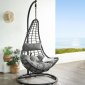 Uzae Patio Swing Chair 45105 in Gray & Charcoal by Acme