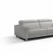 Augusto Power Reclining Sofa in Light Grey Leather by Whiteline