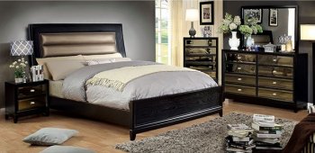 Golva CM7295 Bedroom in Golden & Black Tone w/Options [FABS-CM7295-Golva]