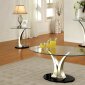 Valo Coffee & 2 End Table Set CM4727 in Silver & Black w/Options