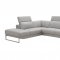 Athena Sectional Sofa in Light Grey Leather by J&M w/Options