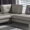 Prive Sectional Sofa in Grey Leather by J&M