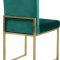 Giselle Dining Chair 778 Set of 2 Green Velvet Fabric - Meridian