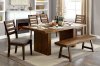 Kirsty Dining Set CM3821T in Rustic Walnut w/Options