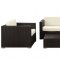 Concert Patio Sofa 4Pc Set in Espresso/White by Modway