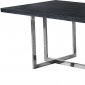 Elle Dining Table 738 w/ Black Charcoal Top & Chrome Metal Base