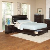 202491 Webster Bedroom by Coaster in Brown Maple w/Options