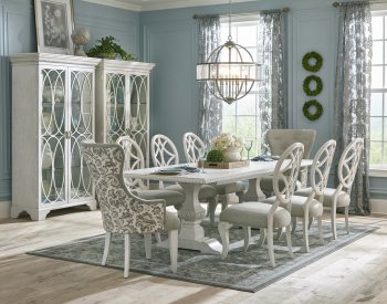 Jasper County Dining Table 790-102T White by Klaussner w/Options [SFKRDS-790-102T Jasper County]