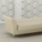 Beige Leatherette Modern Convertible Sofa Bed w/Optional Items