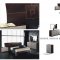 Mahogany Color Matte Finish Contemporary Bedroom Set