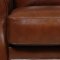 Dark Caramel Full Italian Leather Pushback Recliner Chair