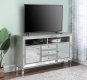 722272 60" TV Console in Metallic Platinum & Mirror by Coaster