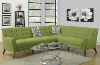 F6886 Sectional Sofa in Willow Velveteen Fabric by Boss [PXSS-F6886 Willow]