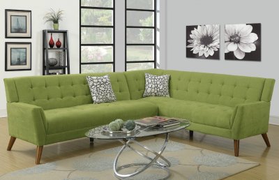 F6886 Sectional Sofa in Willow Velveteen Fabric by Boss