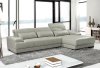 SF6008 Sectional Sofa in Grey Leather by At Home USA