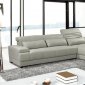 SF6008 Sectional Sofa in Grey Leather by At Home USA