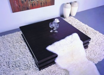 Wenge Finish Square Shaped Layered Coctail/Coffee Table [BHCT-Contempo]