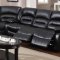 9241 Reclining Sectional Sofa in Black Bonded Leather w/Options