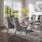 Finley Dining Table 68260 Clear Glass Top by Acme w/Options