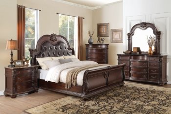 Cavalier Bedroom 1757 in Cherry by Homelegance w/Options [HEBS-1757-Cavalier]