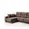 Air Sectional Sofa in Brown Fabric by ESF w/Storage