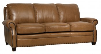 Bennet Sofa & Loveseat Set in Wheat Full Italian Leather [LKS-BENNETT-2552Wheat]