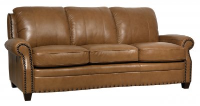 Bennet Sofa & Loveseat Set in Wheat Full Italian Leather