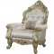 Gorsedd Chair 52442 in Fabric & Antique White by Acme w/Options