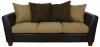 Mocha Fabric Modern Loveseat & Sofa Set w/Options