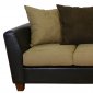 Mocha Fabric Modern Loveseat & Sofa Set w/Options