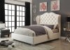 Clarice 302011 Upholstered Bed in White Leatherette by Coaster