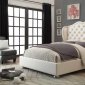 Clarice 302011 Upholstered Bed in White Leatherette by Coaster