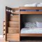 Ampelios Bunk Bed CM-BK102 in Mahogany w/Side Storage Drawers