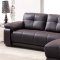 Lucy Sectional Sofa in Dark Brown Bonded Leather