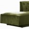 Kenzi Sectional Sofa 641 in Olive Velvet Fabric by Meridian