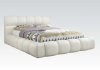 Acacia 25050 Upholstered Bed in Ivory PU by Acme