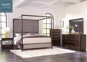 Ingerson Canopy Bed 215710 Peppercorn - Scott Living by Coaster [CRBS-215710-Ingerson]