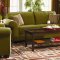 Olive or Tan Velvet Contemporary Casual Sofa & Loveseat Set