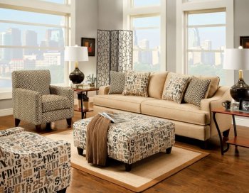 Gillespie SM8420 Sofa in Tan Fabric w/Options [FAS-SM8420-Gillespie]