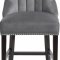 Oxford Counter Stool 722 Set of 2 Grey Velvet Fabric - Meridian