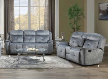 Mariana Motion Sofa 55030 in Silver Gray Fabric - Acme w/Options [AMS-55030-Mariana]