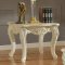 Grace 287 Coffee Table in Pearl White w/Marble Top & Options