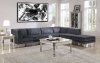 Cassandra Sectional Sofa 551371 in Grey Velvet by Coaster